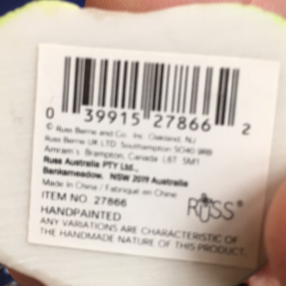 NWOT Vintage 1990s Russ handpainted bunny figurine - Picture 4 of 4